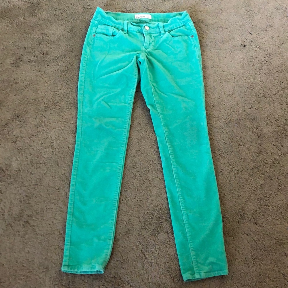 Green Goddess Rockstar Skinny Jean Cords